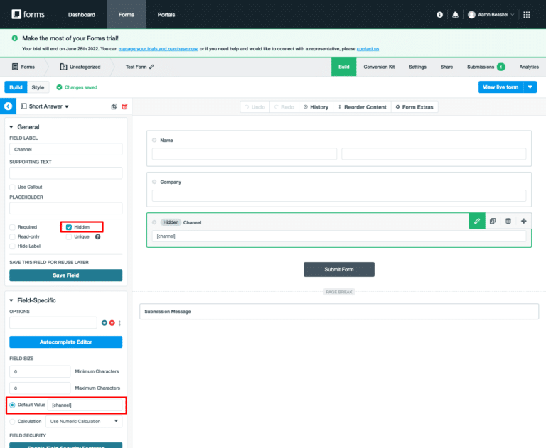 Add hidden fields to Formstack forms | Attributer