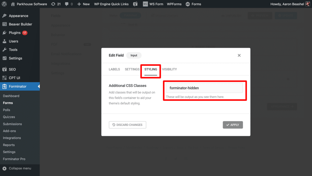 Add Hidden Fields to Forminator forms | Attributer