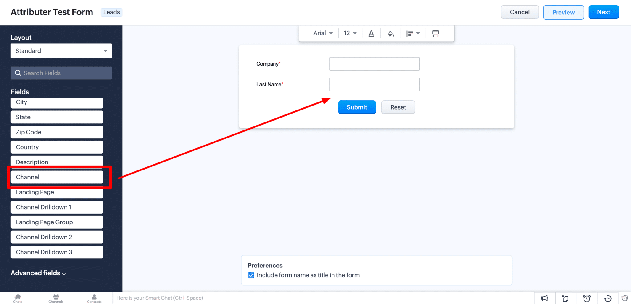 Add hidden fields to Zoho CRM Webforms | Attributer