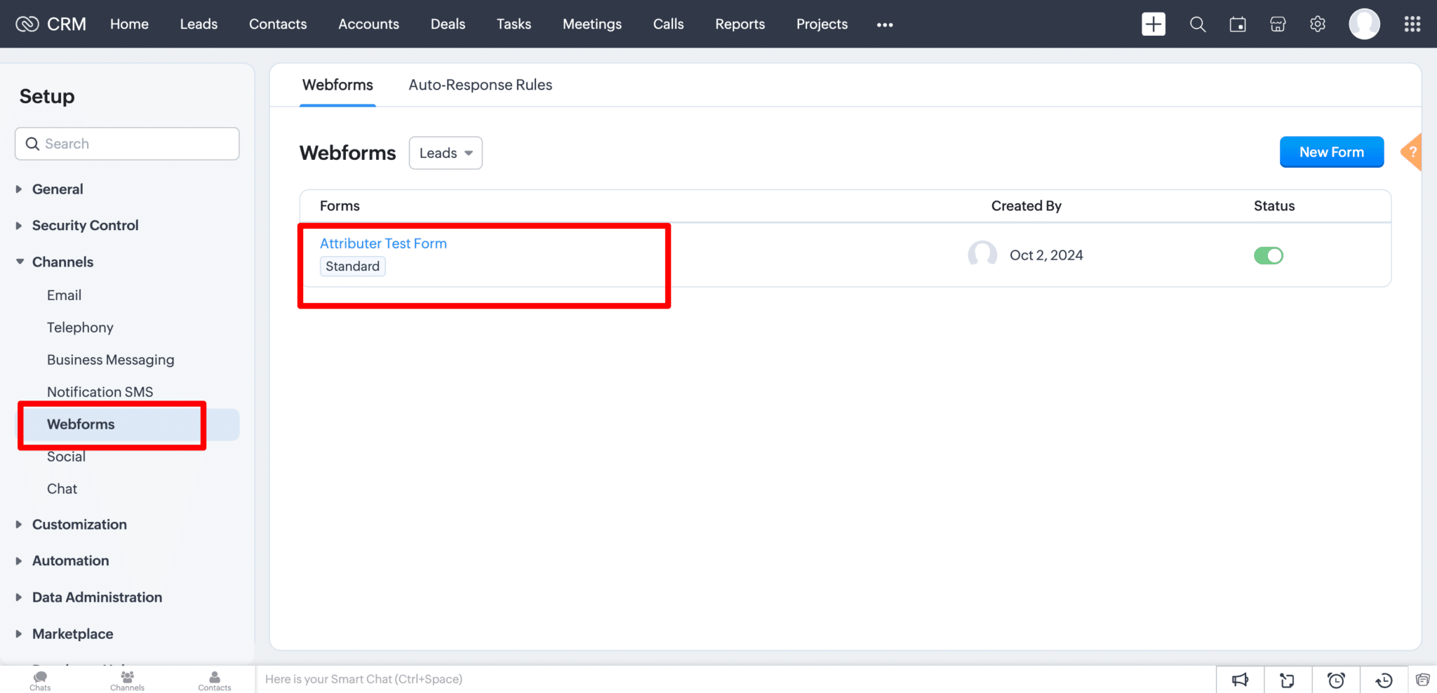 Add hidden fields to Zoho CRM Webforms | Attributer