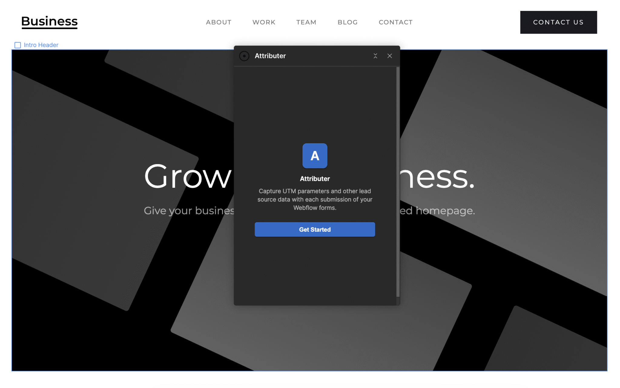 Setup the Attributer Webflow App | Attributer
